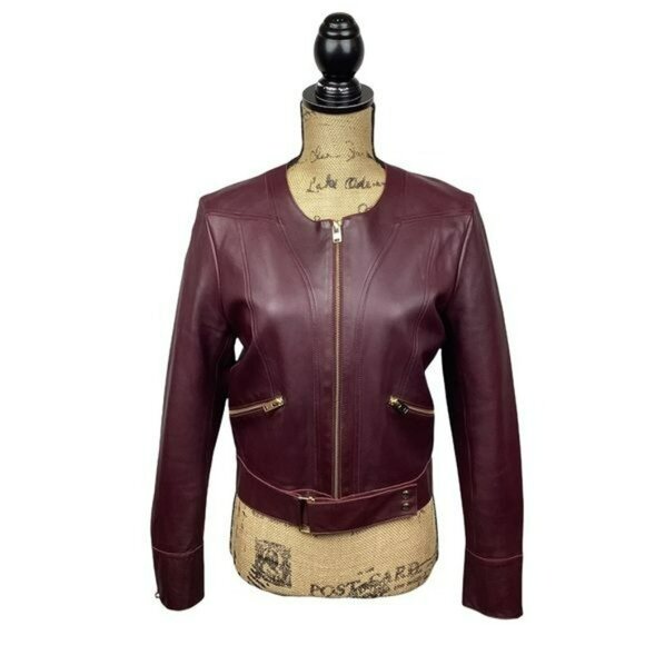 IRO Leather Broome Cropped MOTO Jacket Womens 10 - Like New - Picture 8 of 15